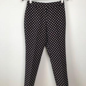 Kate Spade Cigarette Ankle Pants Black Red Career